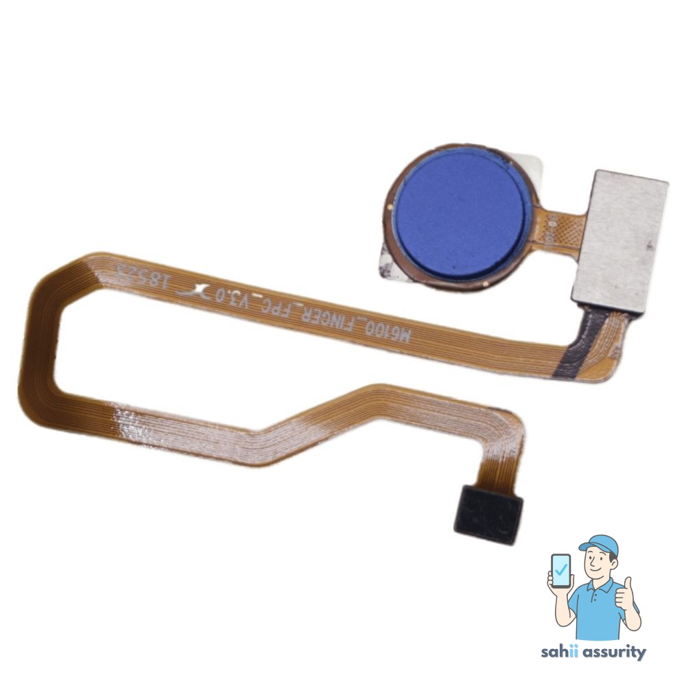 Fingerprint Sensor with Flex Cable for Xiaomi Redmi Note 7S Blue
